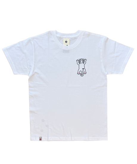 刺繍Tシャツ (フライングCAT・6oz/ブラック）