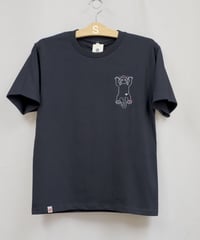 刺繍Tシャツ (フライングCAT・6oz/ブラック）