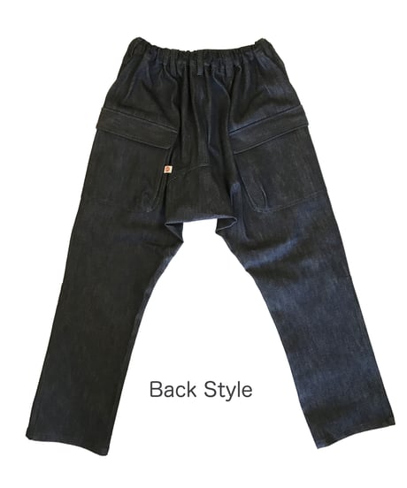 デニムワークパンツ（濃紺：ムラデニム）普通~厚手 11oz くらい