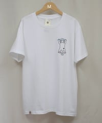 刺繍Tシャツ (フライングCAT・6oz/ホワイト）