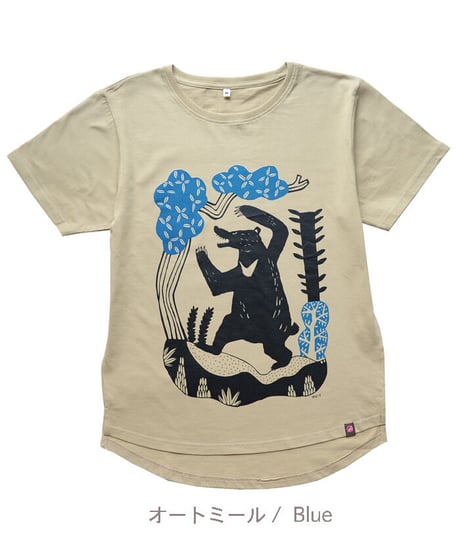 森のクマTシャツ（オートミール）