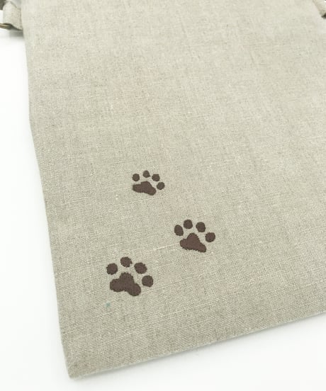 リネン刺繍サコッシュ ( No.15 ) サビちゃん２