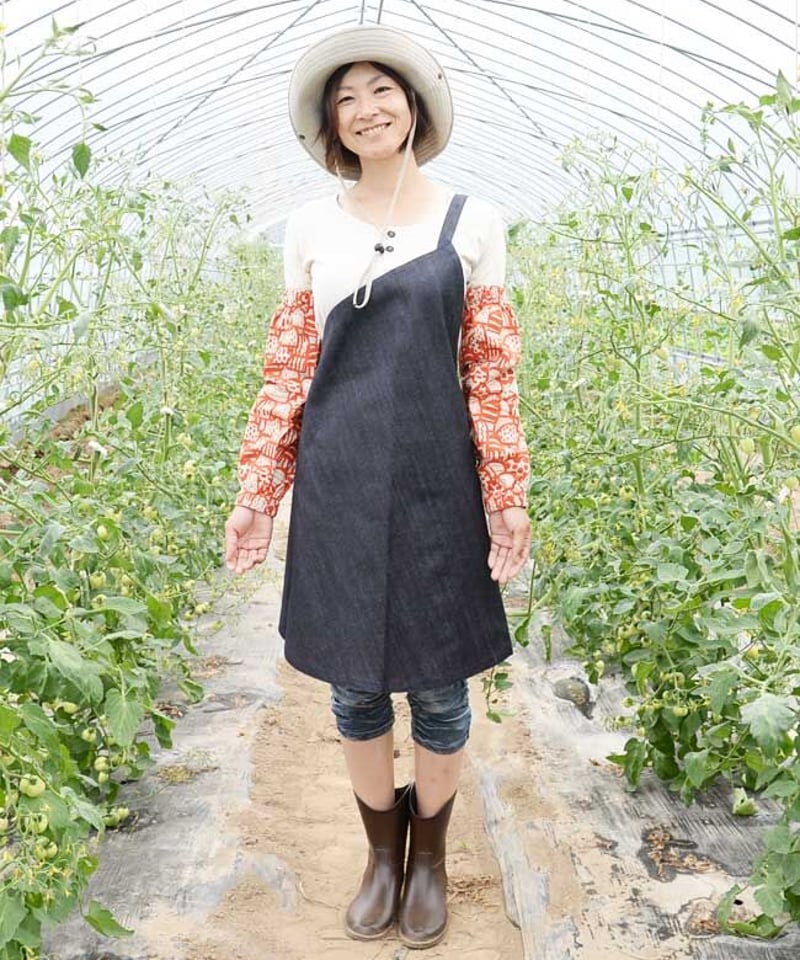 himher YANUK エプロンワンピース　XS himher YANUK エプロンワンピース XS collaboration himher