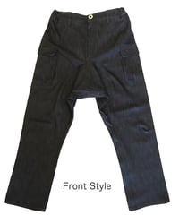 デニムワークパンツ（濃紺：ムラデニム）普通~厚手 11oz くらい