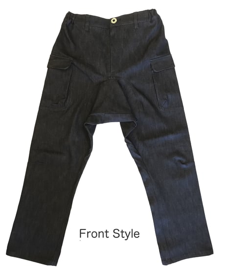 デニムワークパンツ（濃紺：ムラデニム）普通~厚手 11oz くらい
