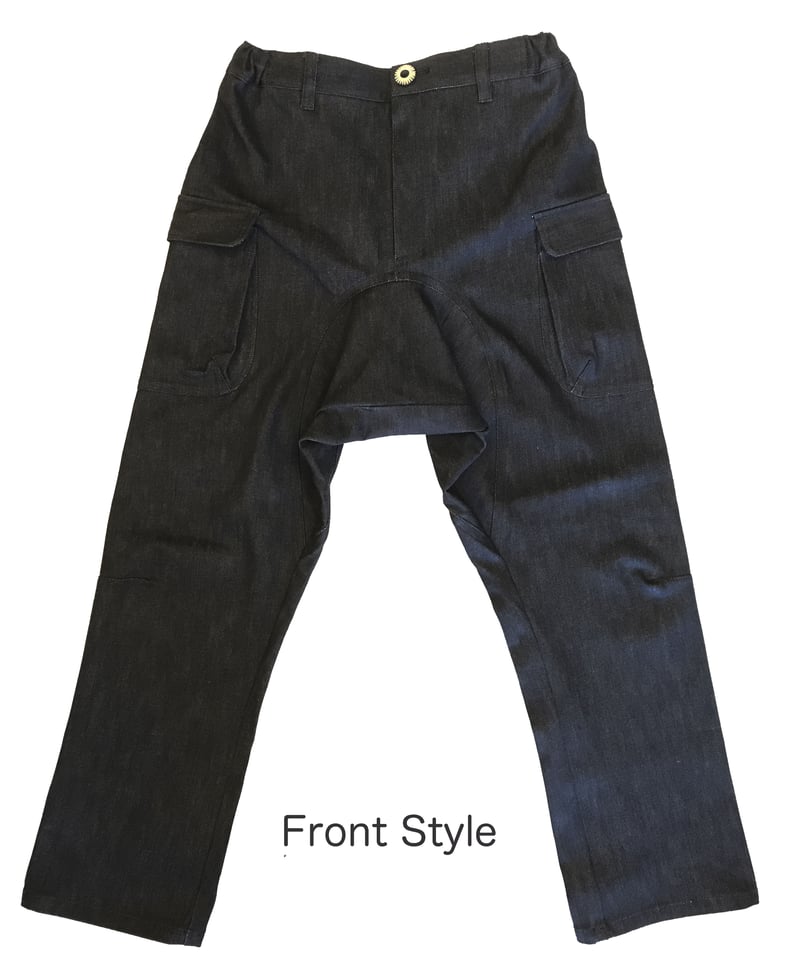 デニムワークパンツ（濃紺：ムラデニム）普通~厚手 11oz くらい