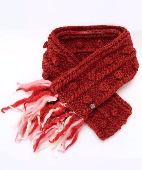 手編みニットマフラー