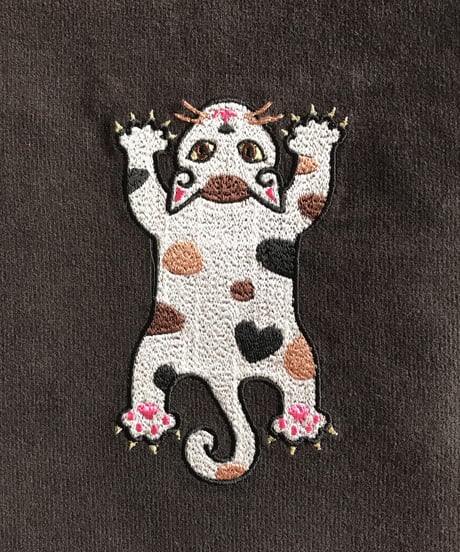 刺繍サコッシュ ( CAT- No.6) 三毛猫
