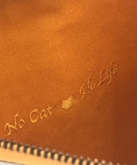 リネン刺繍サコッシュ ( No.12 ) 三毛ちゃん 2