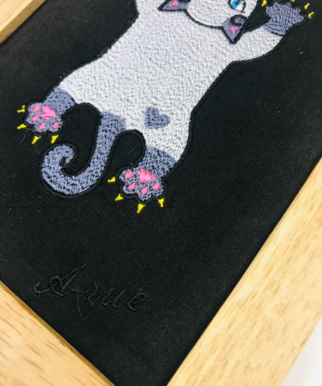 猫ちゃん刺繍画(2Lサイズ） No.10　(シャム３）