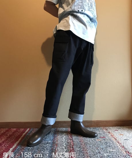 ストレッチデニムワークパンツ（ダークindigo）8~9オンス：薄手〜普通