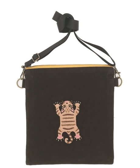 刺繍サコッシュ (CAT- No.8) 茶トラ