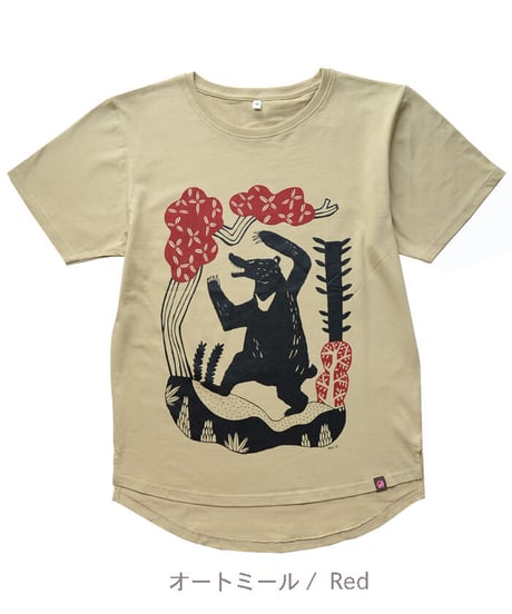 森のクマTシャツ（オートミール）