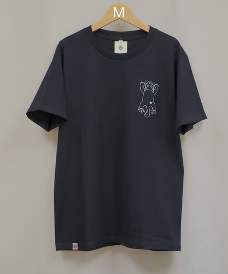 刺繍Tシャツ (フライングCAT・6oz/ブラック）