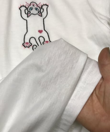 刺繍Tシャツ (フライングCAT・布厚：薄手）