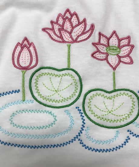 ロータス刺繍Tシャツ ( ロータス / 4.5oz ）