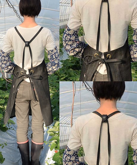 ハトメデニムエプロン