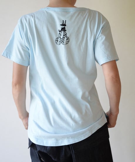 森のクマTシャツ（ライトブルー）