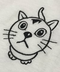刺繍Tシャツ( おすわり猫ちゃん/6oz )