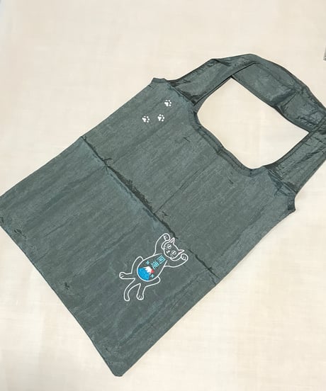 招き猫刺繍バッグ（富士山）