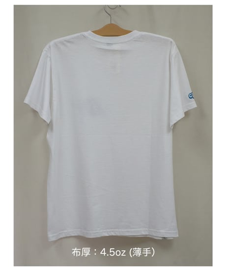 刺繍Tシャツ (アジアンクラウド・4.5oz薄手/ホワイト）