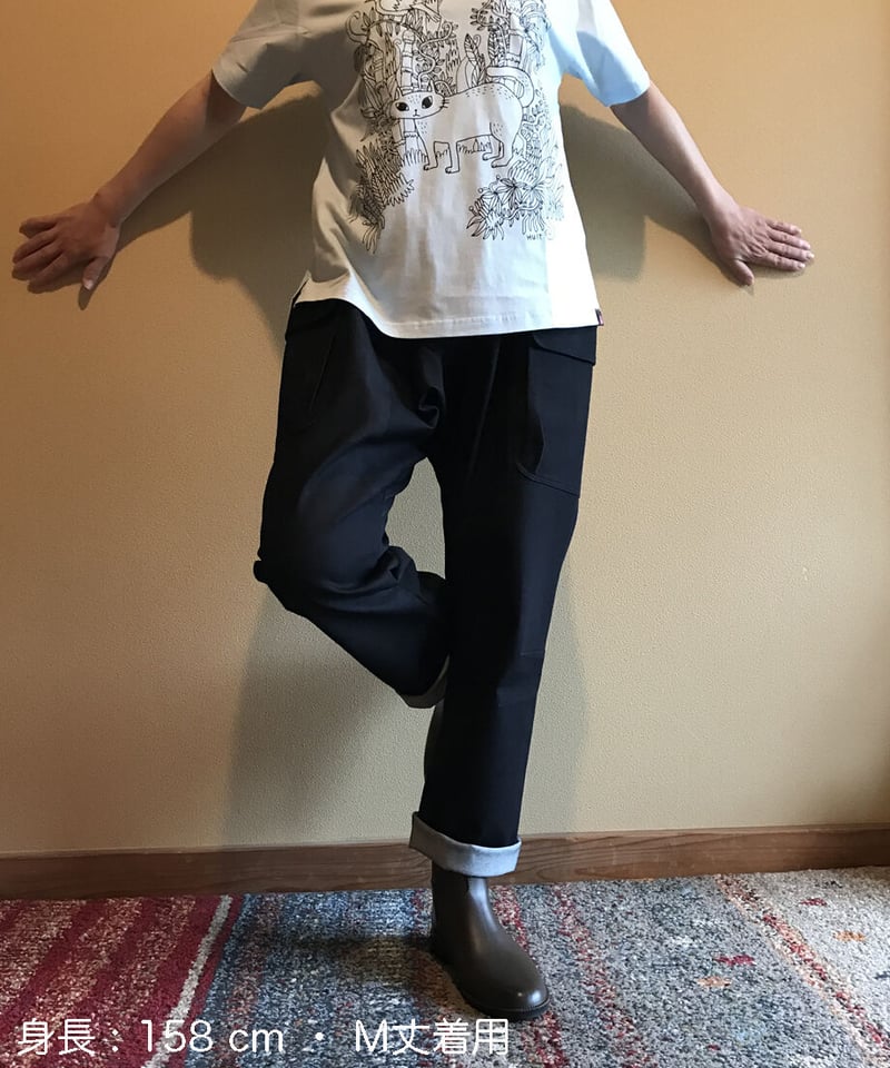 ストレッチデニムワークパンツ(ダークindigo)8~9オンス:薄手 ストレッチデニムワークパンツ(ダークindigo)8~9オンス:薄手