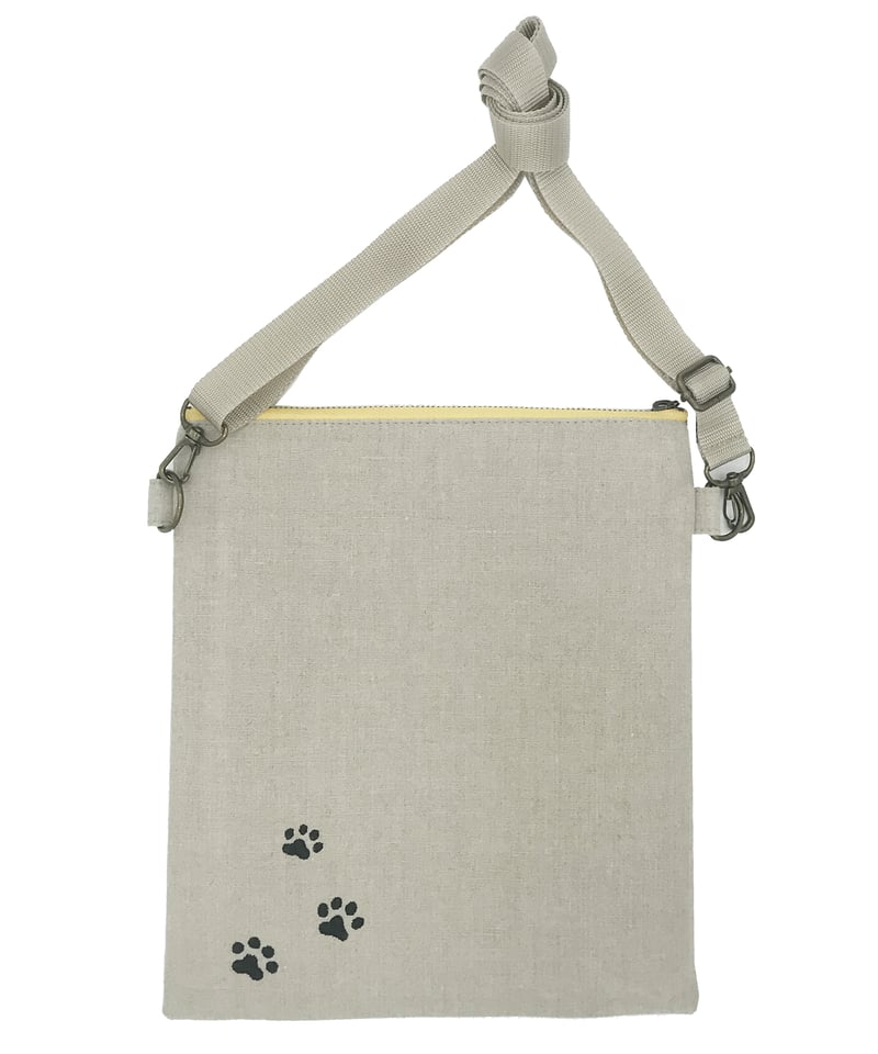 リネン刺繍サコッシュ ( No.06 ) 白猫ちゃん | A-rue OnlineShop