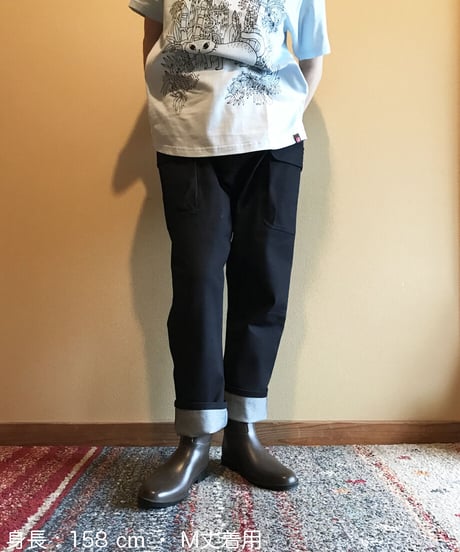 ストレッチデニムワークパンツ（ダークindigo）8~9オンス：薄手〜普通