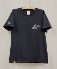 刺繍Tシャツ (アジアンクラウド・6oz/ブラック）
