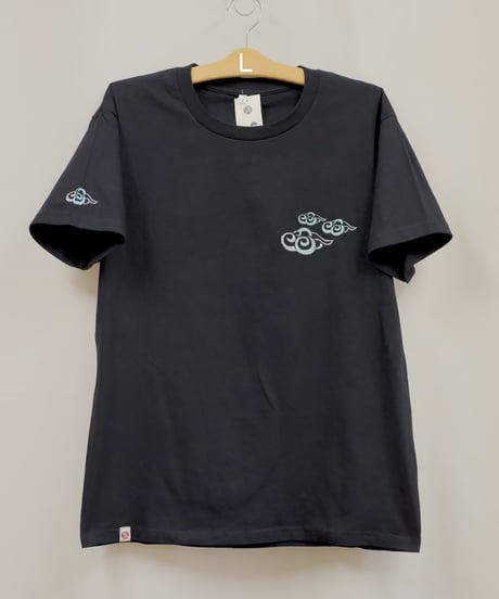 刺繍Tシャツ (アジアンクラウド・6oz/ブラック）