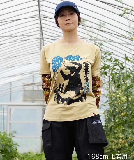 森のクマTシャツ（オートミール）