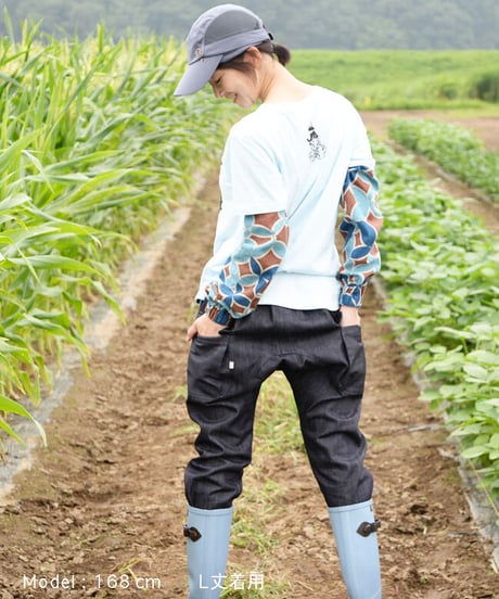 デニムワークパンツ（濃紺：ムラデニム）普通~厚手 11oz くらい