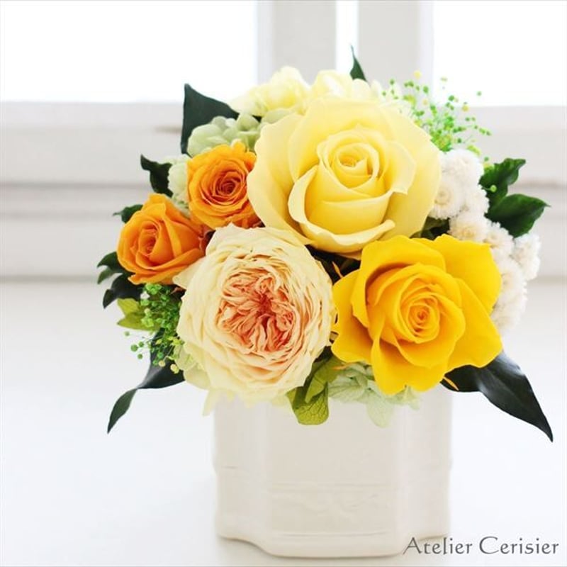 プリザーブドフラワー＜リル Sサイズ＞ イエロー | アトリエ