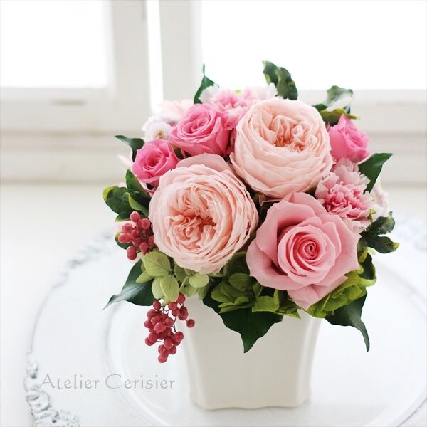 プリザーブドフラワー ＜フェミ＞ピンク | アトリエ・セリージェ STORES