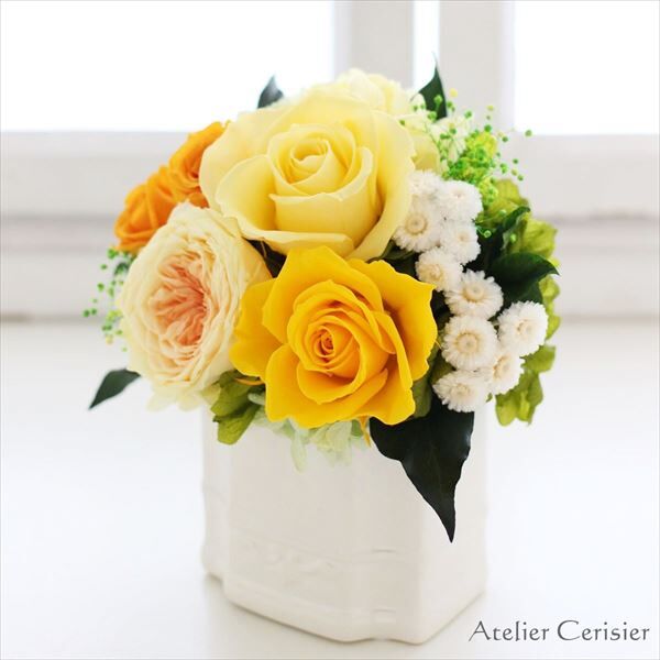 プリザーブドフラワー＜リル Sサイズ＞ イエロー | アトリエ