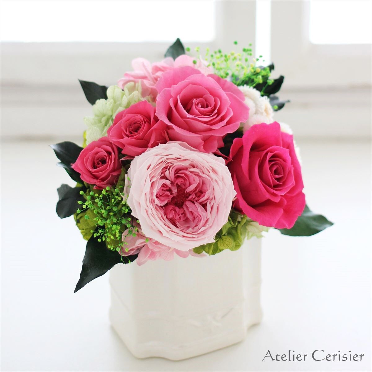 プリザーブドフラワー＜リル Sサイズ＞ ローズピンク | アトリエ