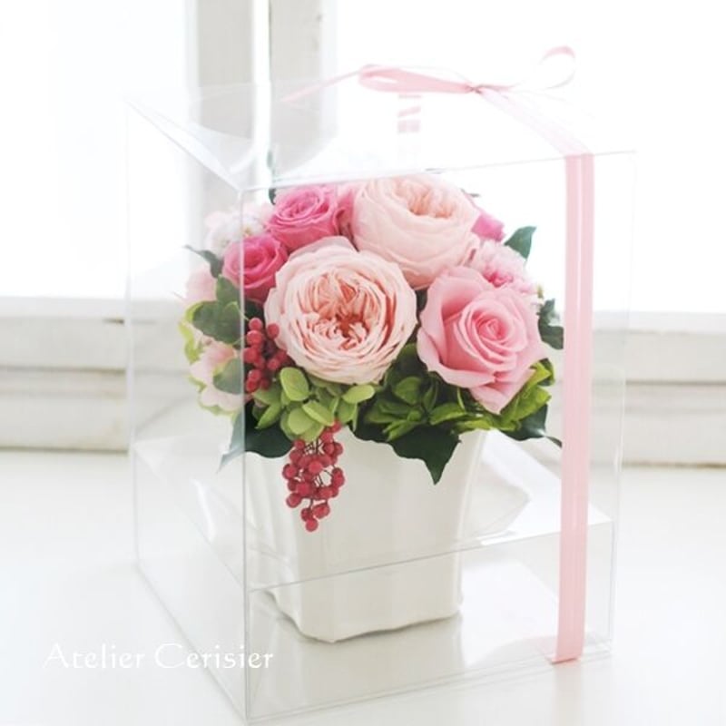 プリザーブドフラワー ＜フェミ＞ピンク | アトリエ・セリージェ STORES