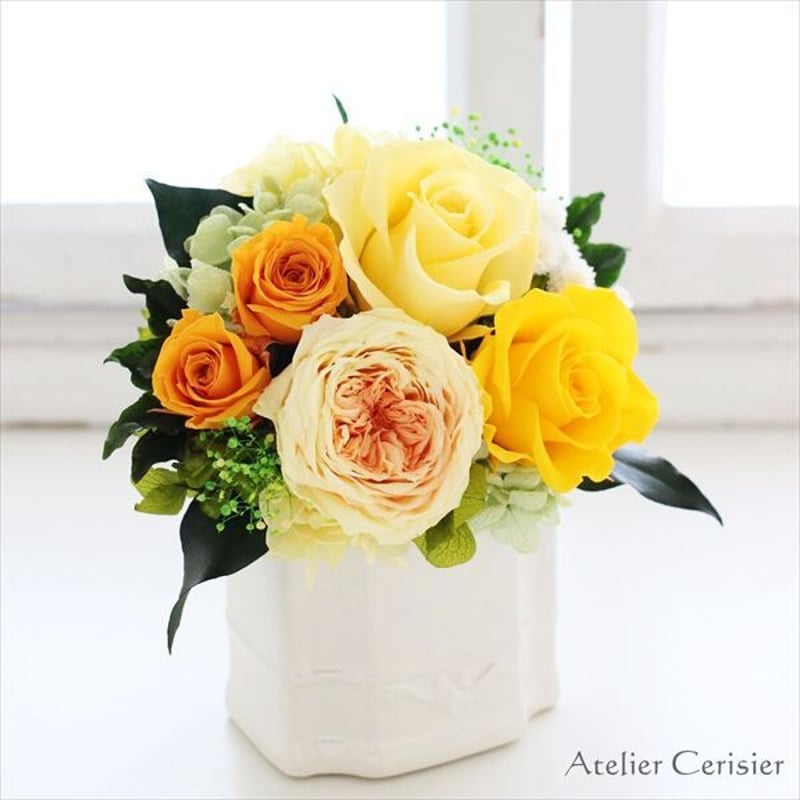 プリザーブドフラワー＜リル Sサイズ＞ イエロー | アトリエ