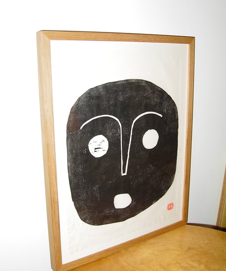 WOOD CUT PRINT "FACE B"