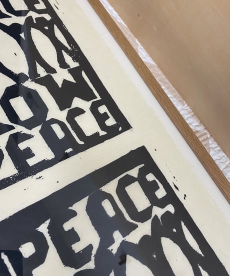 WOOD CUT PRINT -Peace Now-