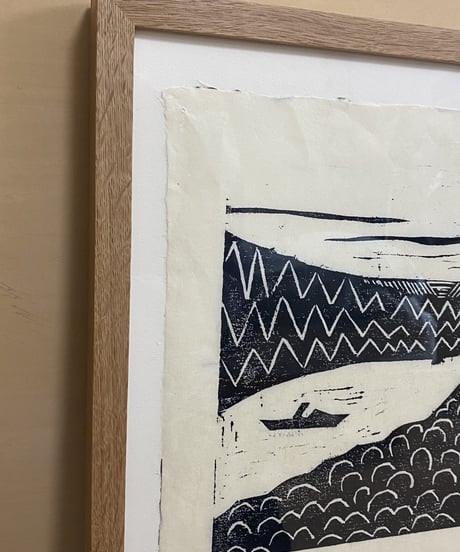 WOOD CUT PRINT -Trip-