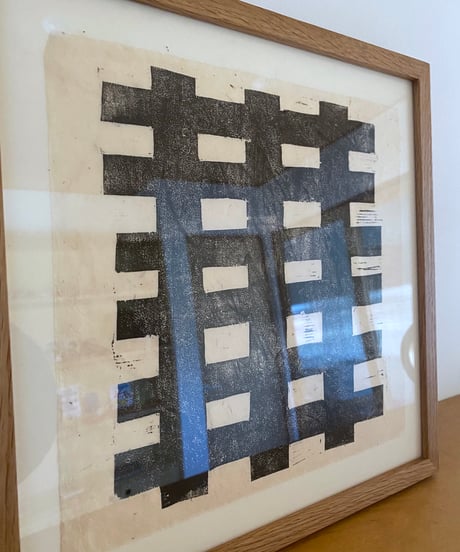 WOOD CUT PRINT - 30 × 30