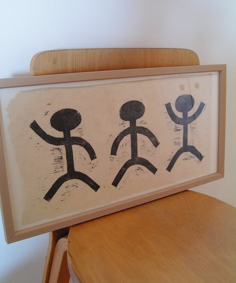 WOOD CUT PRINT - TRIO