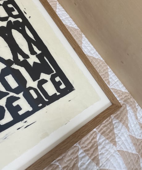 WOOD CUT PRINT -Peace Now-