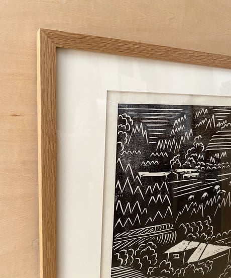 WOOD CUT PRINT -Tanada-