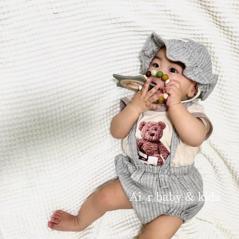 即納】BEBEHOLIC チュロスサロペットset | Ai_r.Baby&kids