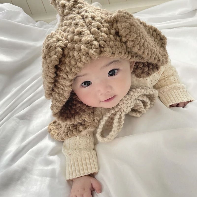 うさ耳ニット ポンチョ0158 | Ai_r.Baby&kids