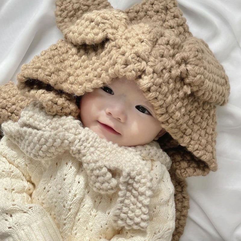 うさ耳ニット ポンチョ0158 | Ai_r.Baby&kids