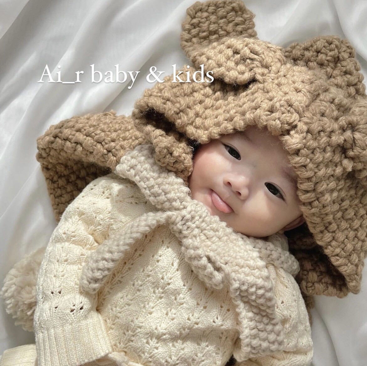 うさ耳ニット ポンチョ0158 | Ai_r.Baby&kids