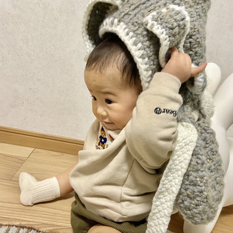 うさ耳ニット ポンチョ0158 | Ai_r.Baby&kids